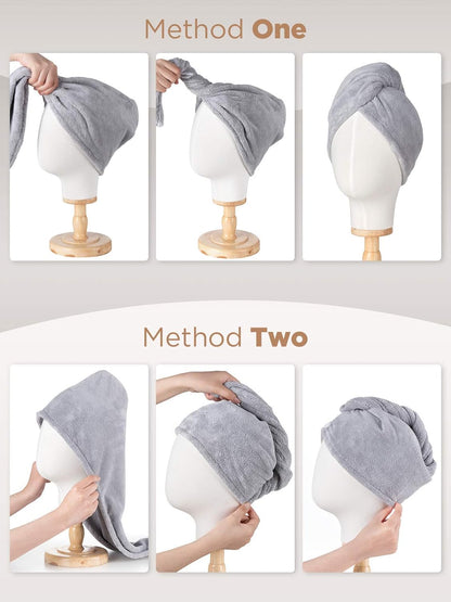 Microfiber Hair Towel 3 Packs